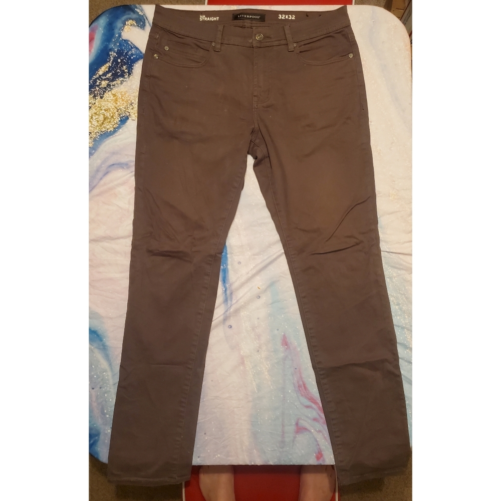 Brown Slim Straight Liverpool Jeans